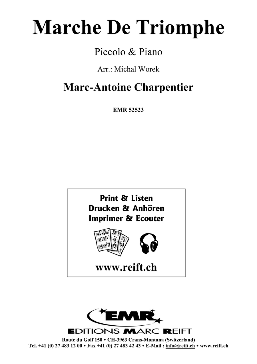 Marche De Triomphe by Marc-Antoine Charpentier Piccolo - Sheet Music page 2