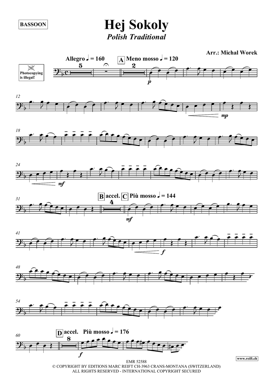 Hej Sokoly Hej Sokoly Bassoon Solo scores gallery preview page 3
