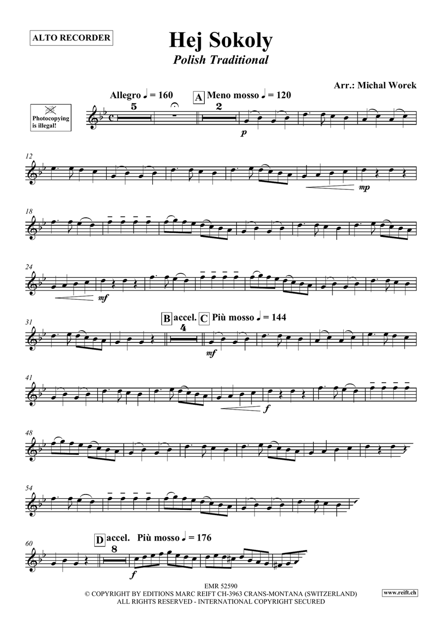 Hej Sokoly Hej Sokoly Alto Recorder scores gallery preview page 3