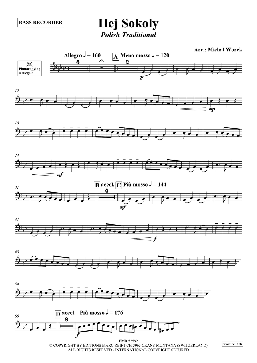 Hej Sokoly Hej Sokoly Bass Recorder scores gallery preview page 3