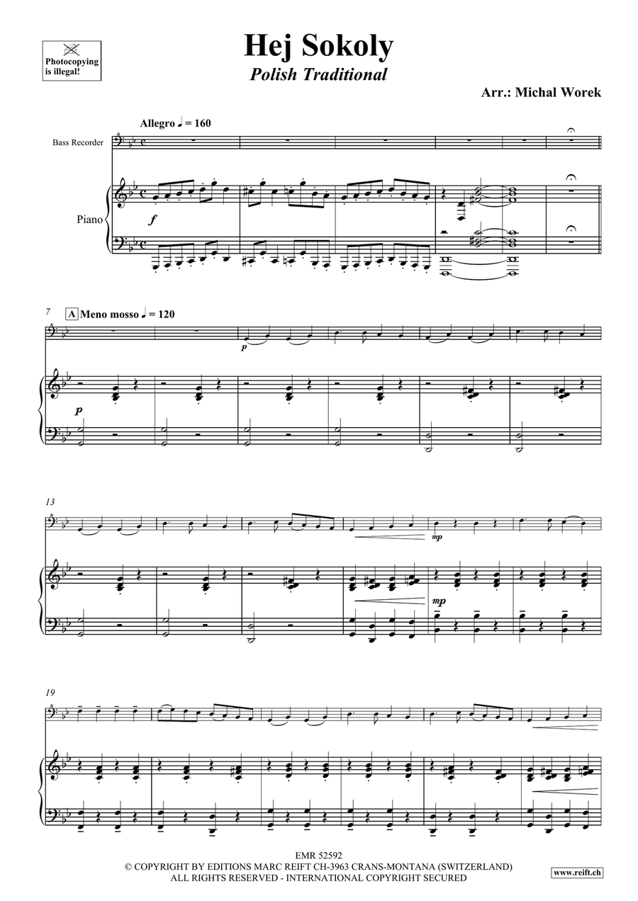 Hej Sokoly Hej Sokoly Bass Recorder scores gallery preview page 4