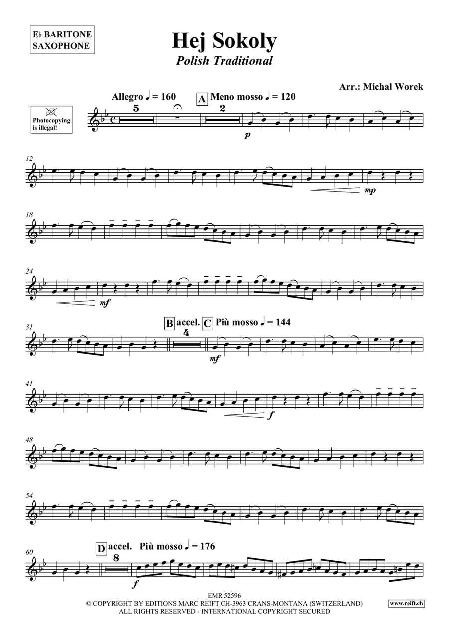 Hej Sokoly Hej Sokoly Baritone Saxophone scores gallery preview page 3