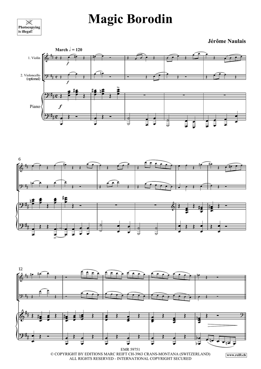 Magic Borodin Magic Borodin Piano Trio scores gallery preview page 4