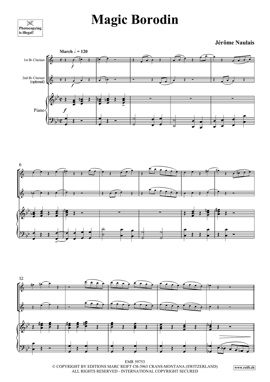 Magic Borodin Magic Borodin Clarinet Duet scores gallery preview page 4