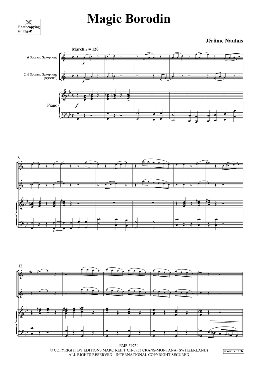 Magic Borodin Magic Borodin Soprano Saxophone scores gallery preview page 4