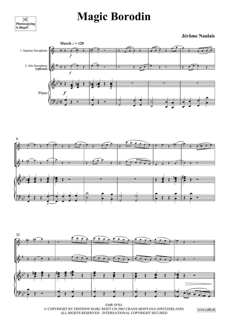 Magic Borodin Magic Borodin Soprano Saxophone scores gallery preview page 4