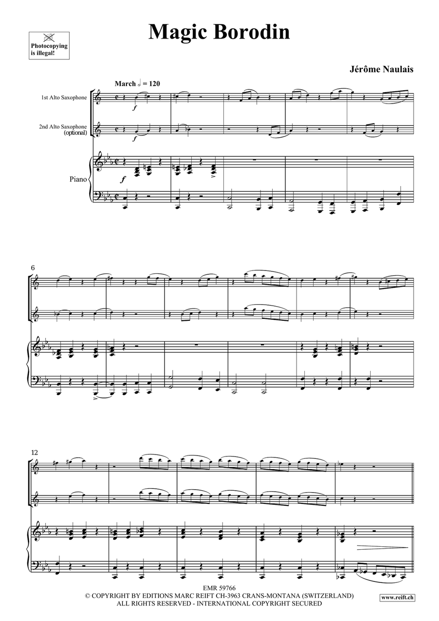 Magic Borodin Magic Borodin Alto Saxophone scores gallery preview page 4
