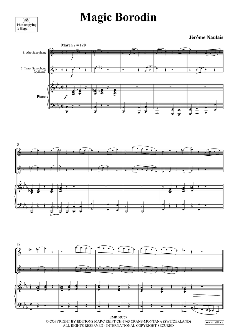 Magic Borodin Magic Borodin Tenor Saxophone scores gallery preview page 4