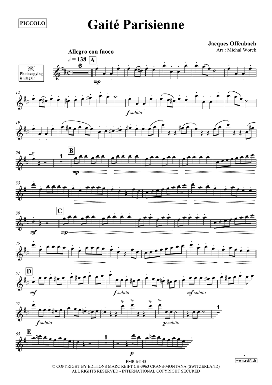 Gaité Parisienne Gaité Parisienne Piccolo scores gallery preview page 3