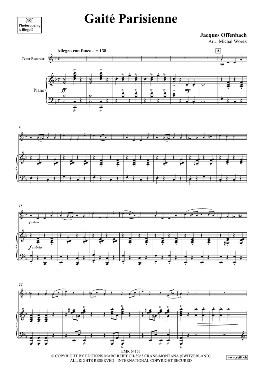 Gaité Parisienne Gaité Parisienne Tenor Recorder scores gallery preview page 4