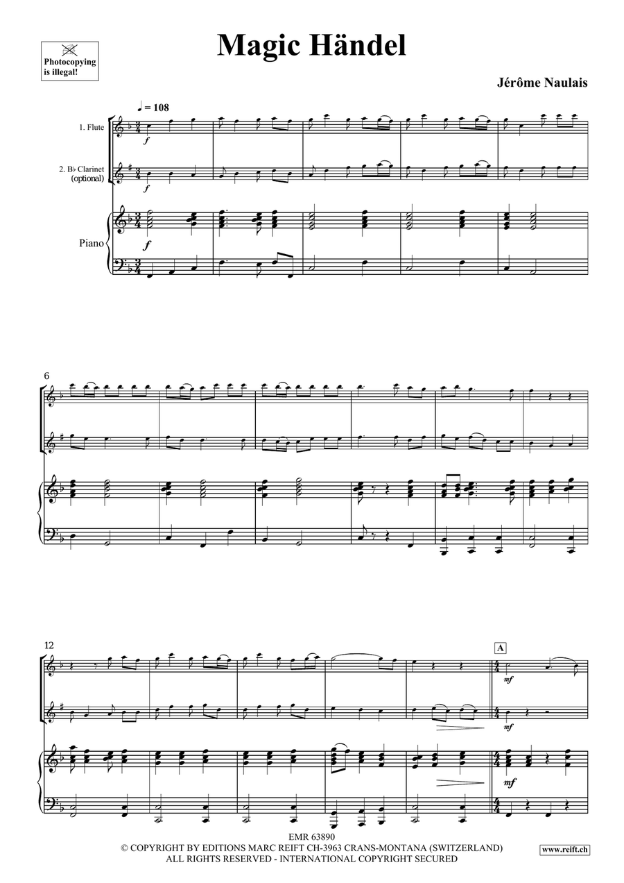 Magic Händel Magic Händel Clarinet scores gallery preview page 4