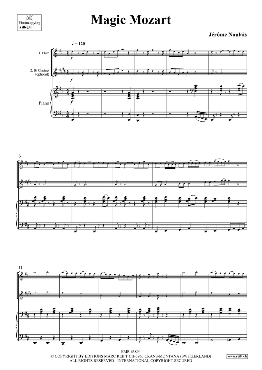 Magic Mozart Magic Mozart Clarinet scores gallery preview page 4