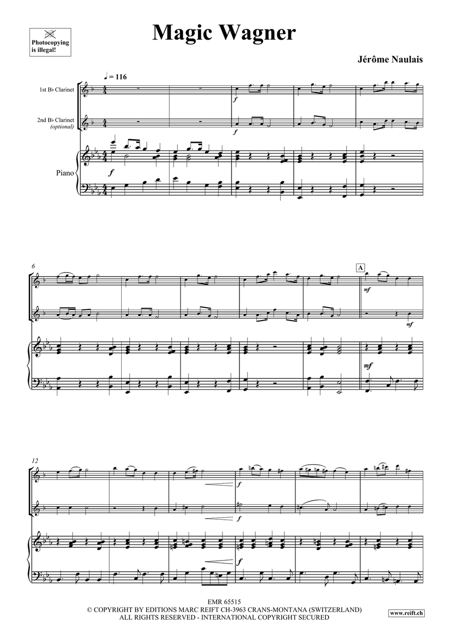 Magic Wagner Magic Wagner Clarinet Duet scores gallery preview page 4