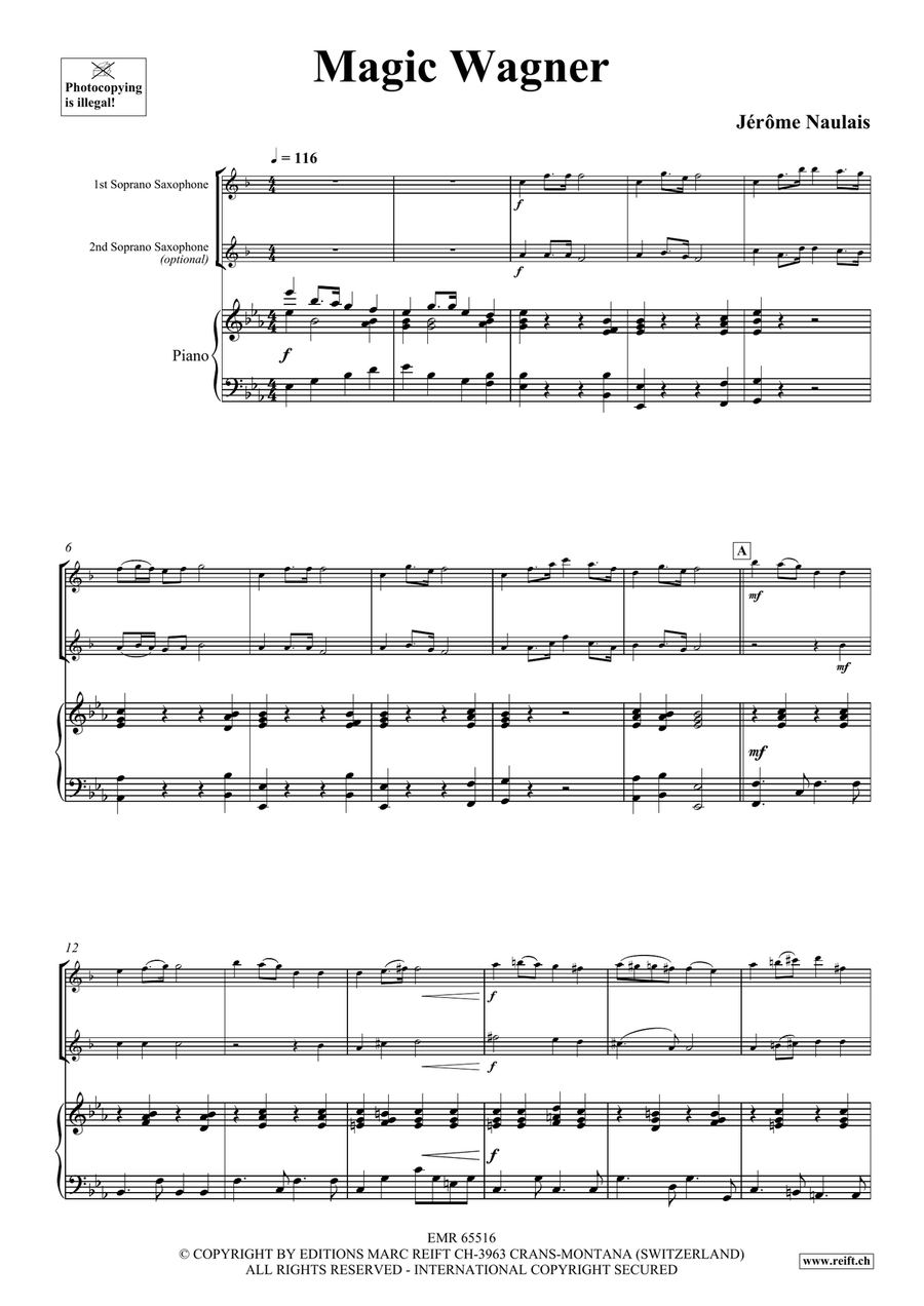 Magic Wagner Magic Wagner Soprano Saxophone scores gallery preview page 4