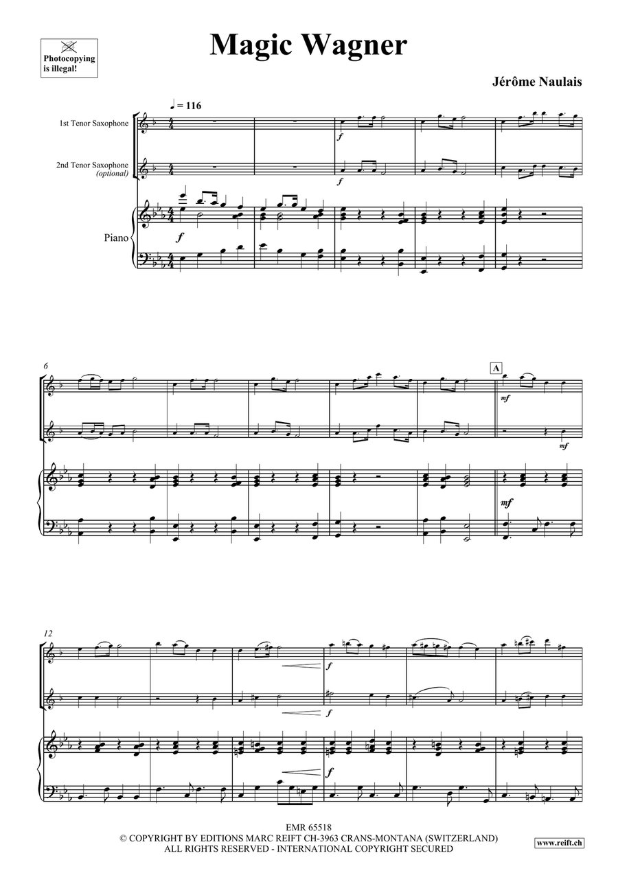 Magic Wagner Magic Wagner Tenor Saxophone scores gallery preview page 4