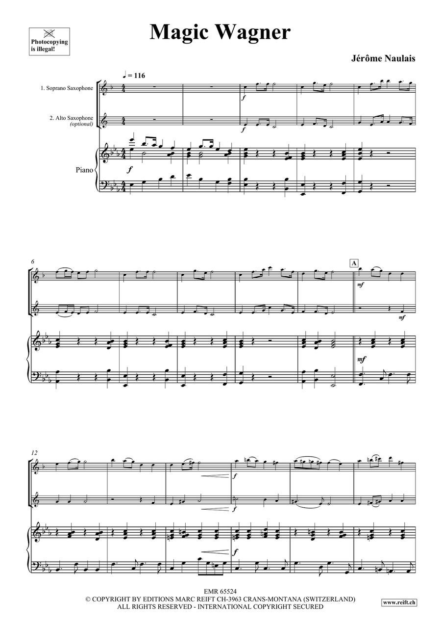 Magic Wagner Magic Wagner Soprano Saxophone scores gallery preview page 4
