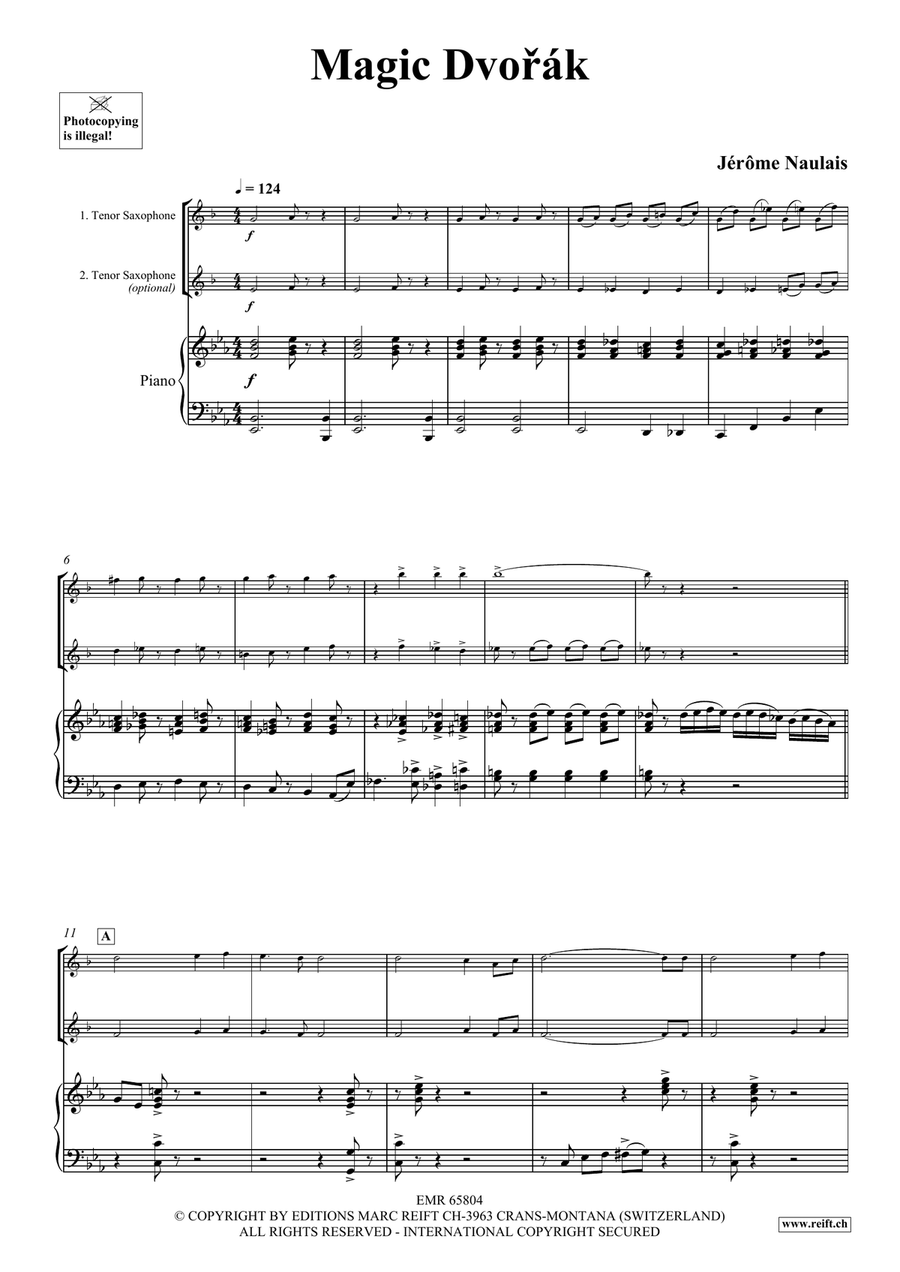 Magic Dvorak Magic Dvorak Tenor Saxophone scores gallery preview page 4
