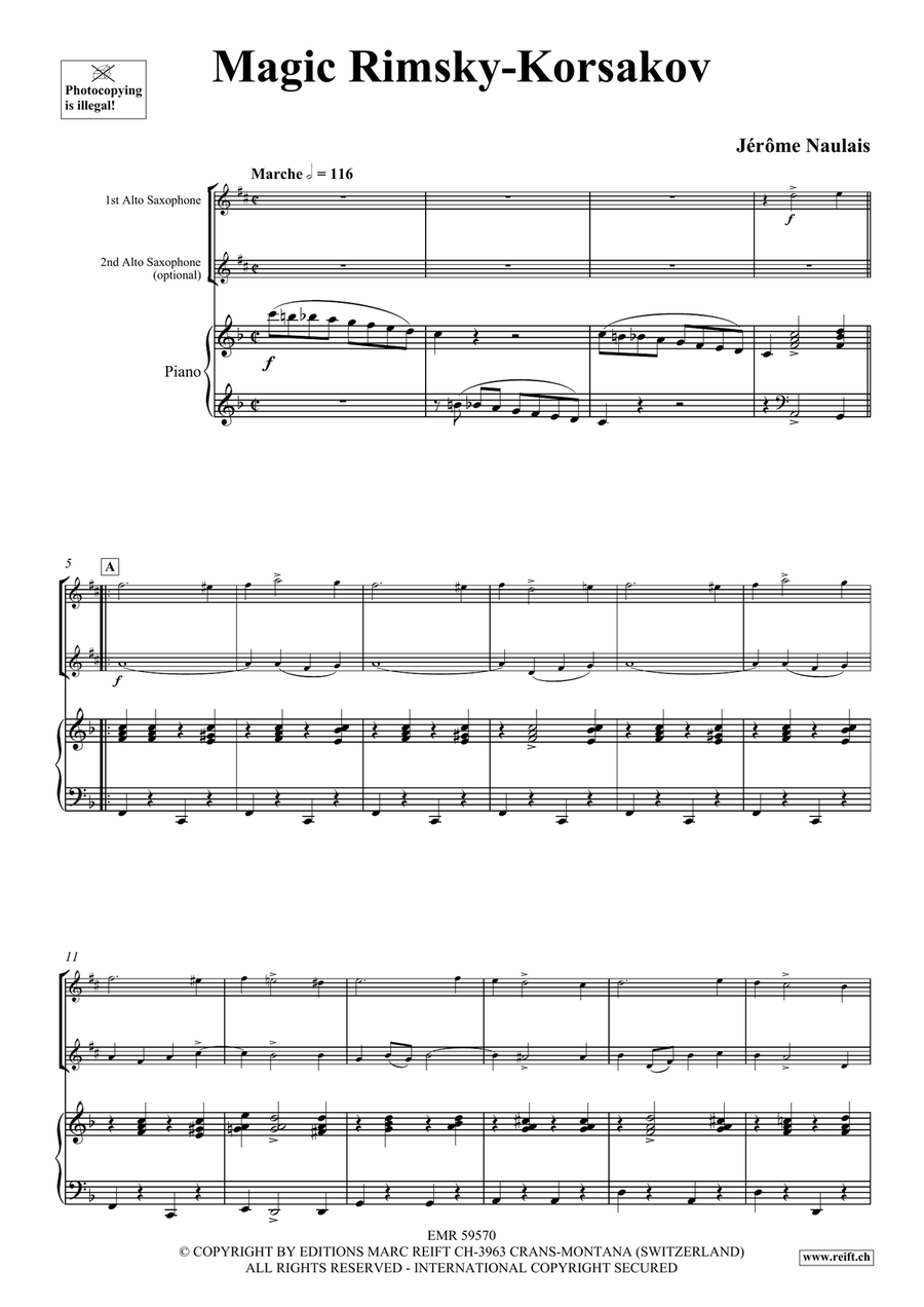 Magic Rimsky-Korsakov Magic Rimsky-Korsakov Alto Saxophone scores gallery preview page 4