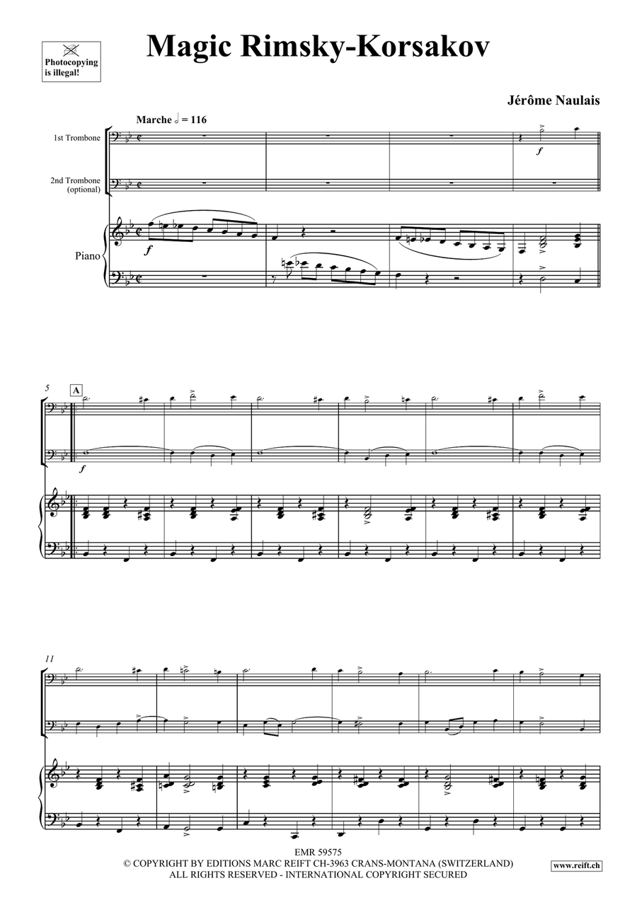 Magic Rimsky-Korsakov Magic Rimsky-Korsakov Trombone Duet scores gallery preview page 4