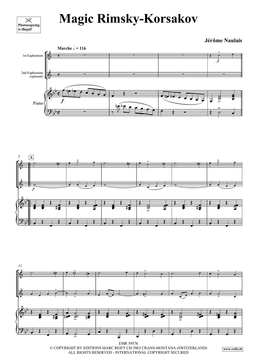 Magic Rimsky-Korsakov by Jerome Naulais Euphonium Duet - Sheet Music page 4
