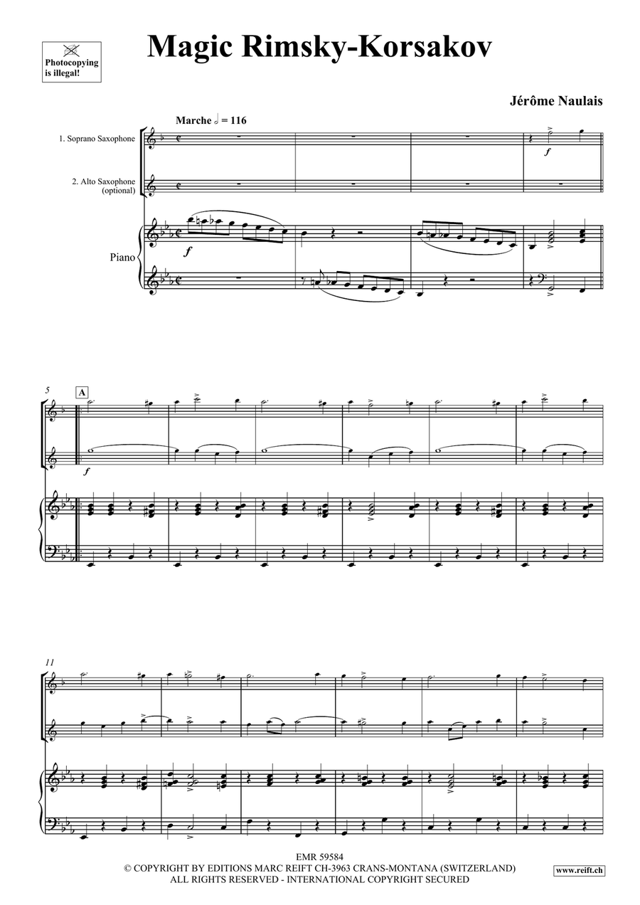 Magic Rimsky-Korsakov Magic Rimsky-Korsakov Soprano Saxophone scores gallery preview page 4