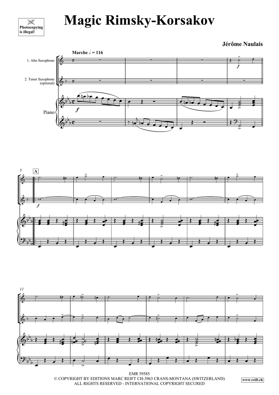 Magic Rimsky-Korsakov Magic Rimsky-Korsakov Tenor Saxophone scores gallery preview page 4