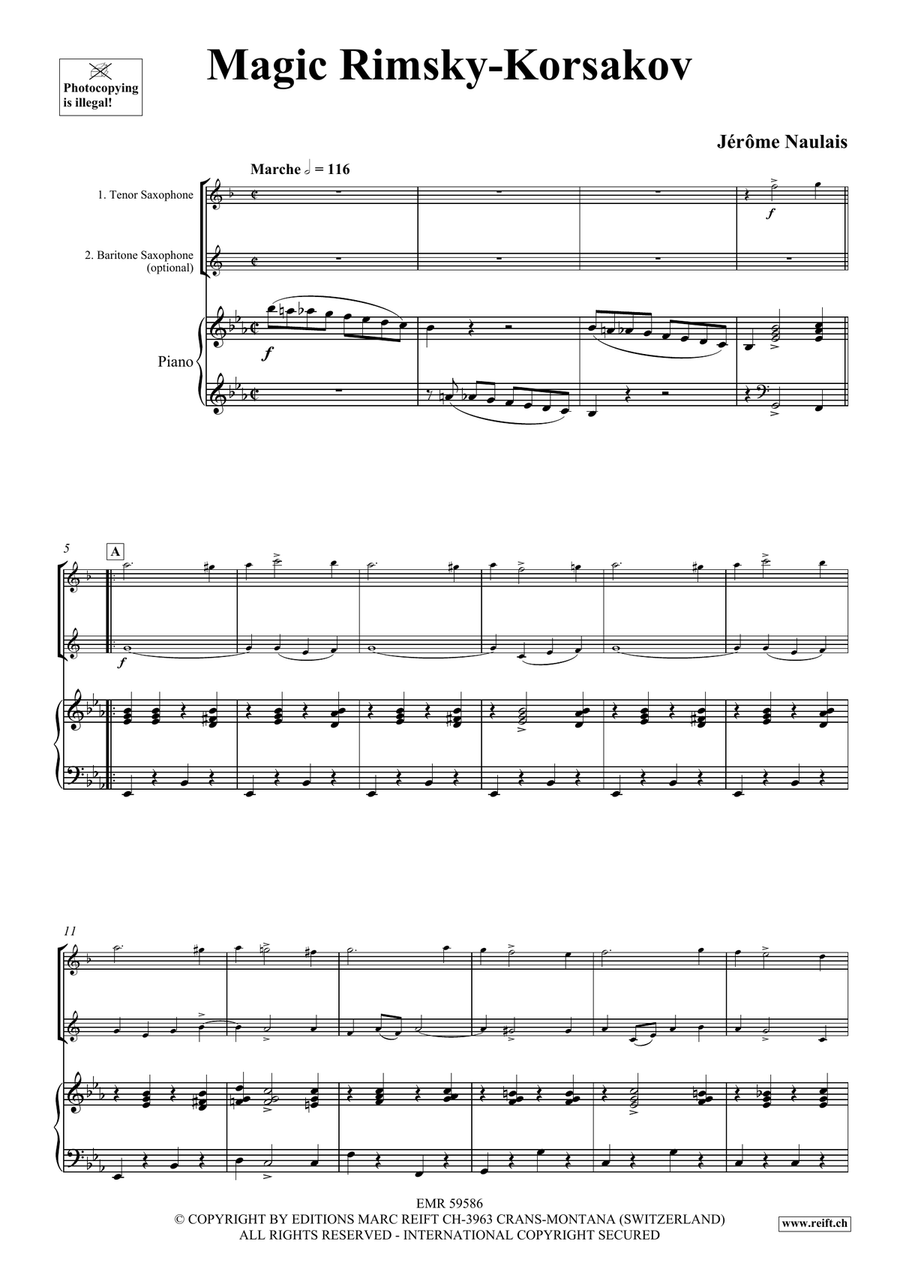 Magic Rimsky-Korsakov Magic Rimsky-Korsakov Tenor Saxophone scores gallery preview page 4