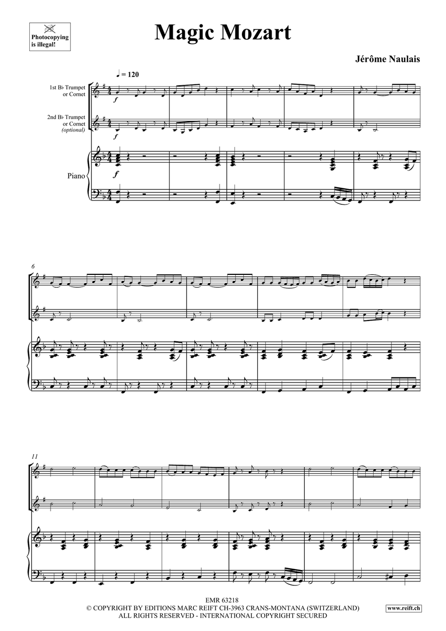 Magic Mozart Magic Mozart Trumpet Duet scores gallery preview page 4