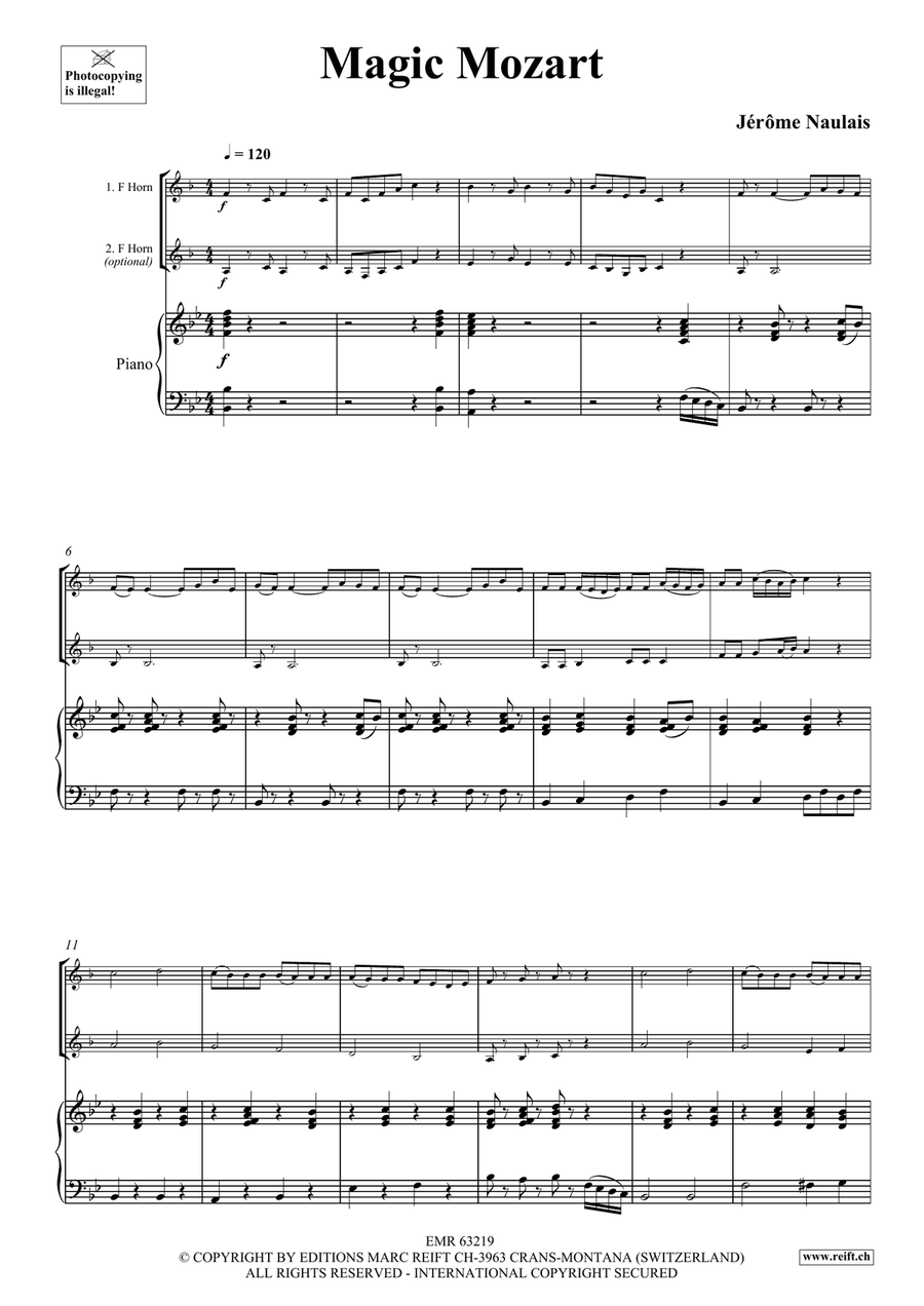 Magic Mozart Magic Mozart Horn scores gallery preview page 4