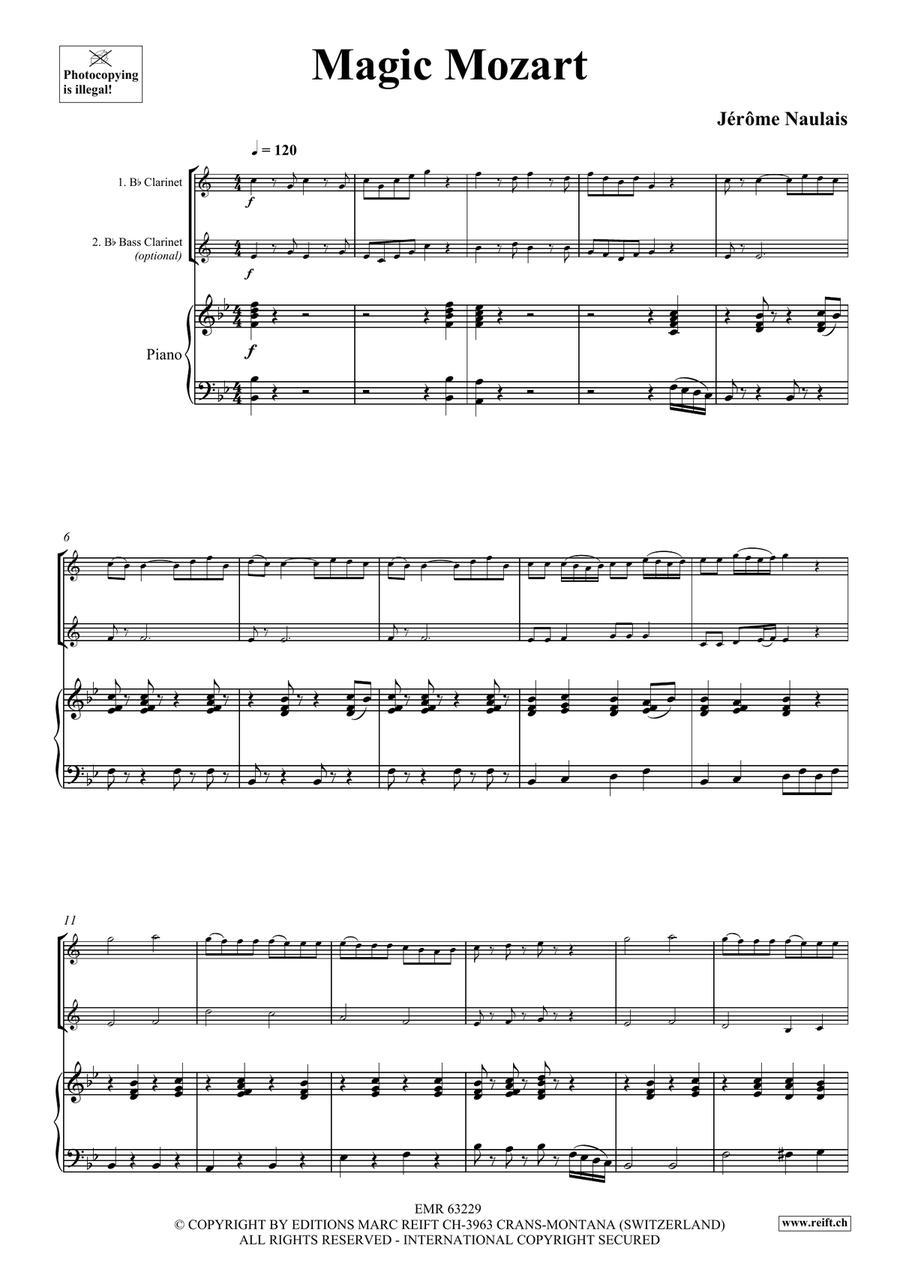 Magic Mozart Magic Mozart Bass Clarinet scores gallery preview page 4