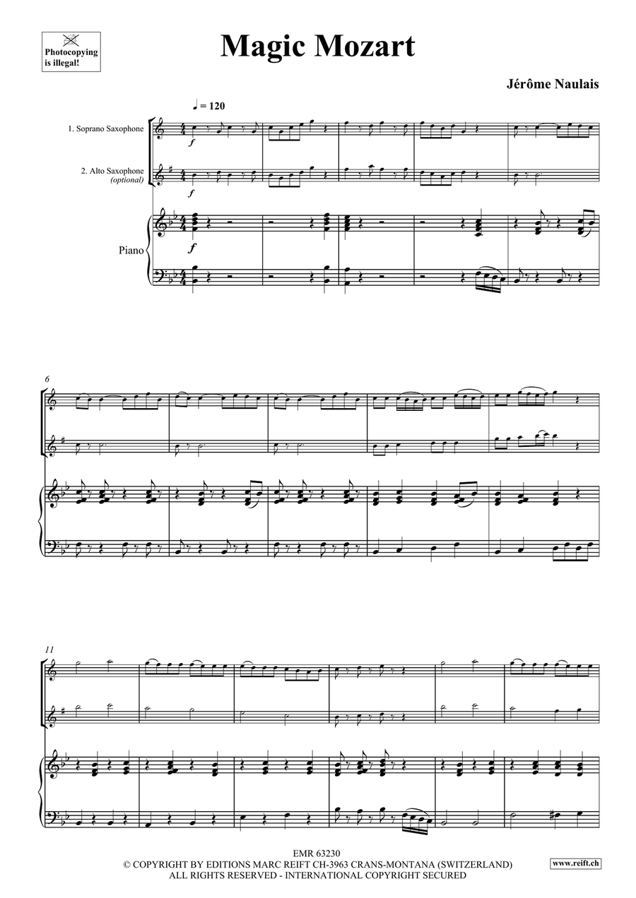 Magic Mozart Magic Mozart Soprano Saxophone scores gallery preview page 4