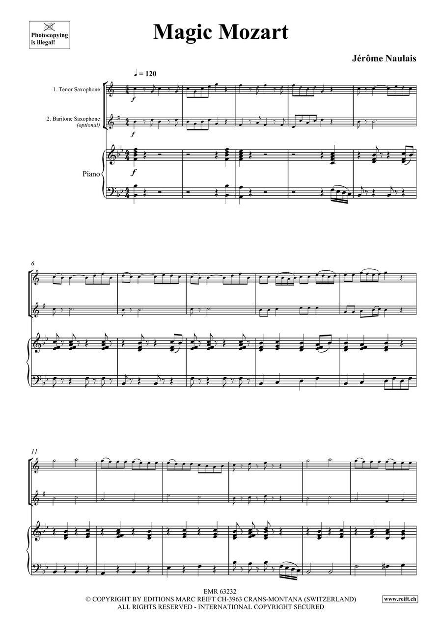 Magic Mozart Magic Mozart Tenor Saxophone scores gallery preview page 4