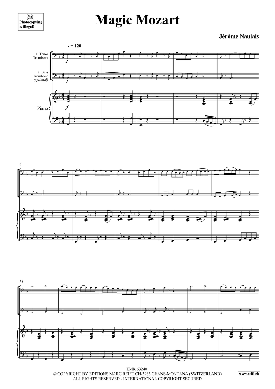 Magic Mozart Magic Mozart Trombone scores gallery preview page 4