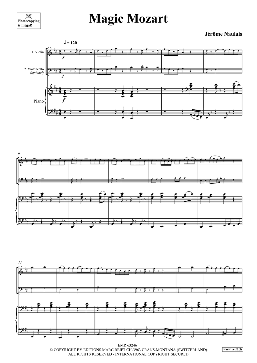Magic Mozart Magic Mozart Piano Trio scores gallery preview page 4