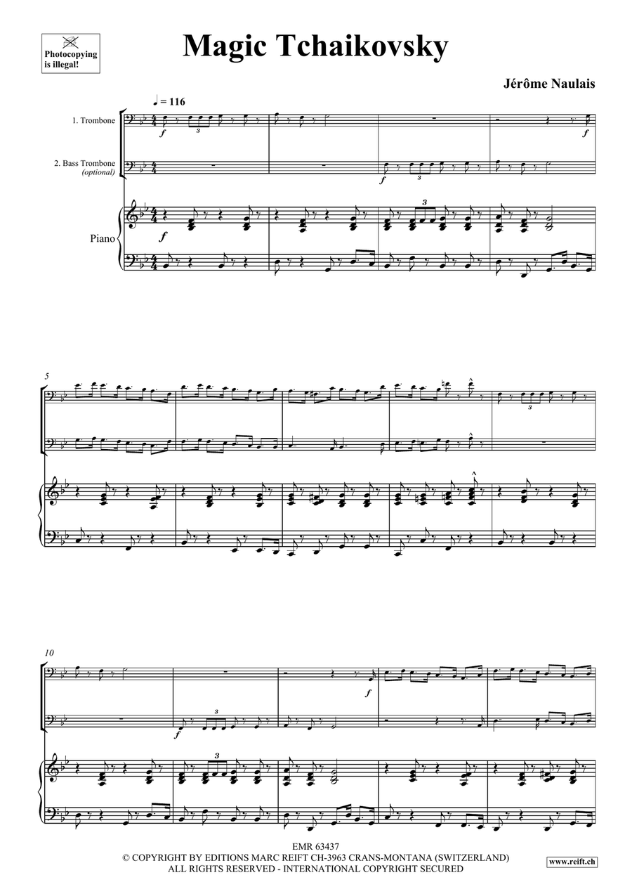 Magic Tchaikovsky Magic Tchaikovsky Trombone scores gallery preview page 4