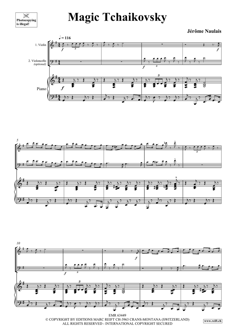 Magic Tchaikovsky Magic Tchaikovsky Piano Trio scores gallery preview page 4