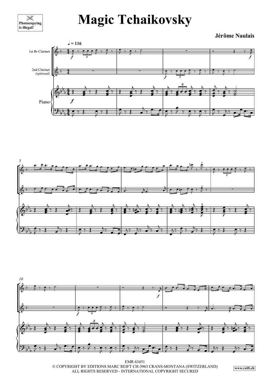 Magic Tchaikovsky Magic Tchaikovsky Clarinet Duet scores gallery preview page 4