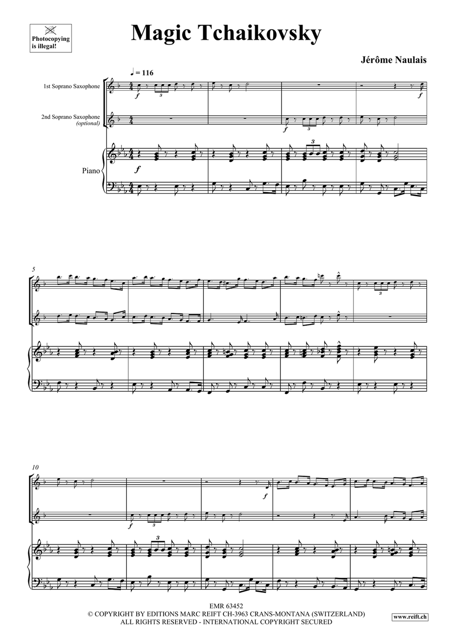 Magic Tchaikovsky Magic Tchaikovsky Soprano Saxophone scores gallery preview page 4