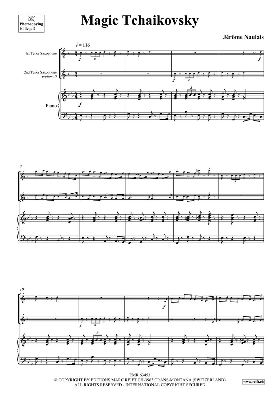Magic Tchaikovsky Magic Tchaikovsky Tenor Saxophone scores gallery preview page 4