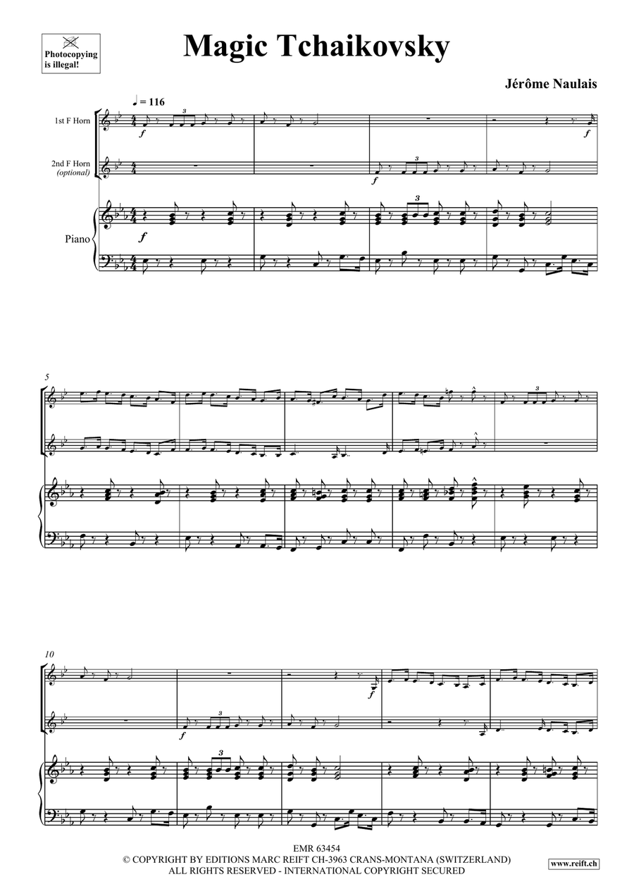 Magic Tchaikovsky Magic Tchaikovsky Horn scores gallery preview page 4