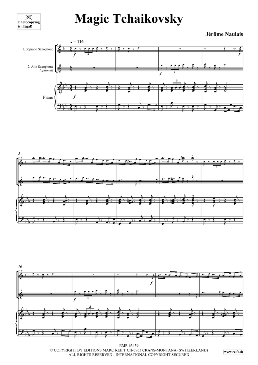 Magic Tchaikovsky Magic Tchaikovsky Soprano Saxophone scores gallery preview page 4