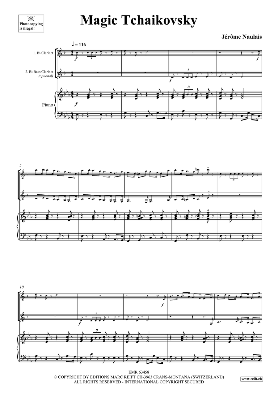 Magic Tchaikovsky Magic Tchaikovsky Bass Clarinet scores gallery preview page 4