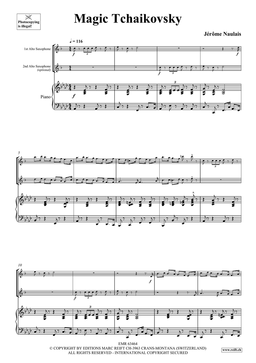 Magic Tchaikovsky Magic Tchaikovsky Alto Saxophone scores gallery preview page 4