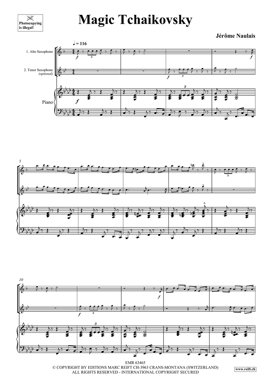 Magic Tchaikovsky Magic Tchaikovsky Tenor Saxophone scores gallery preview page 4
