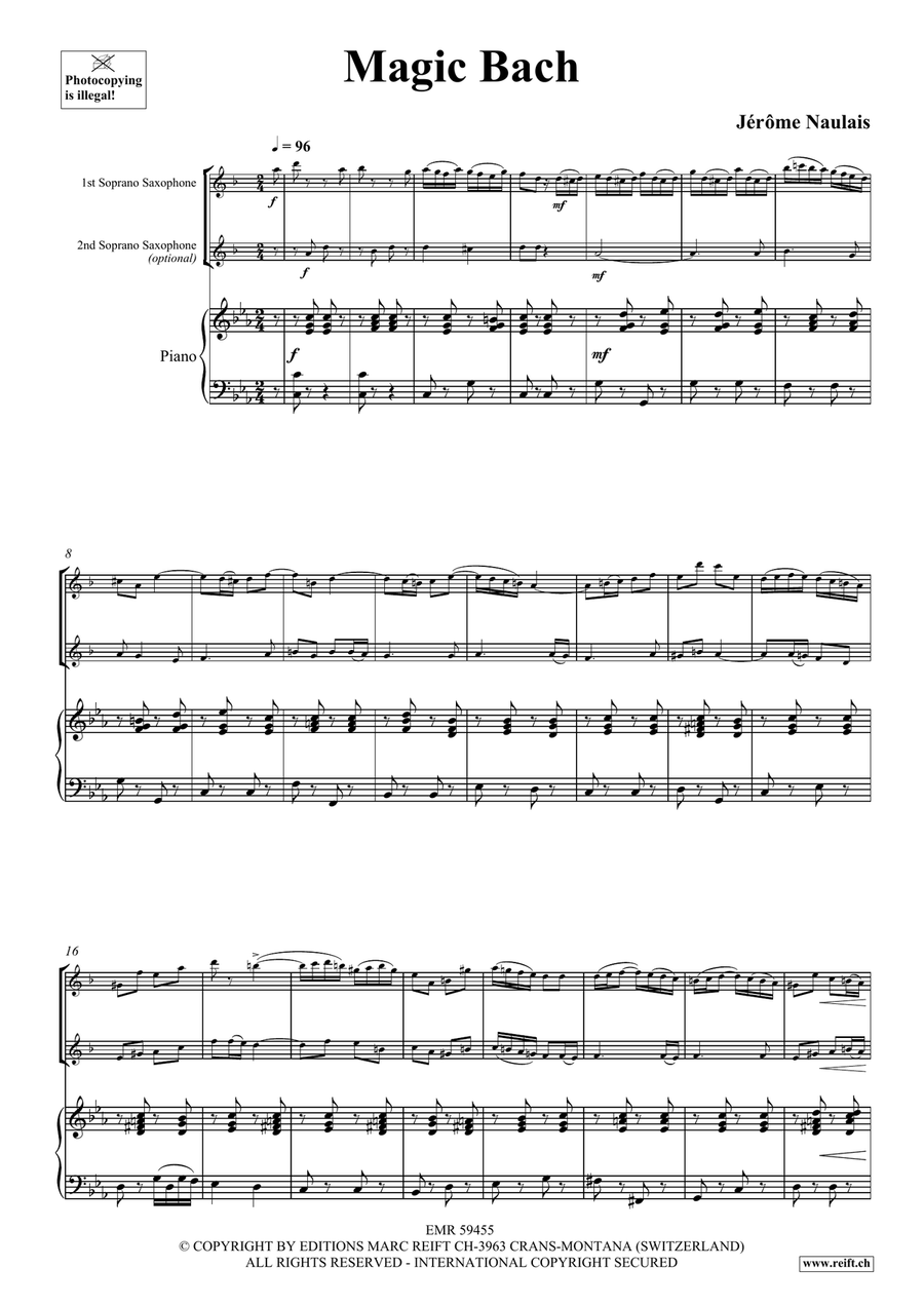 Magic Bach Magic Bach Soprano Saxophone scores gallery preview page 4