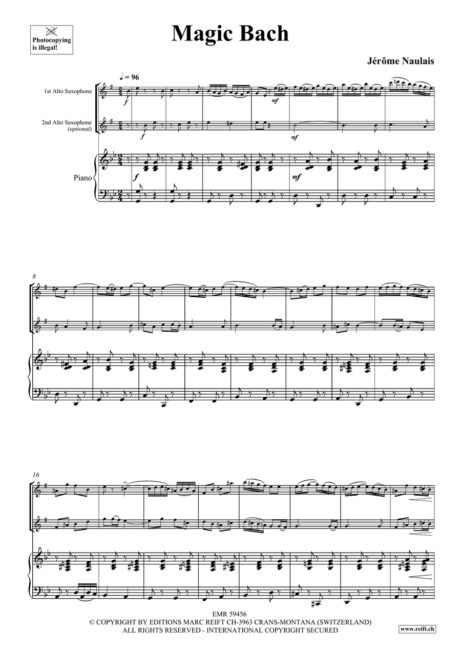 Magic Bach Magic Bach Alto Saxophone scores gallery preview page 4