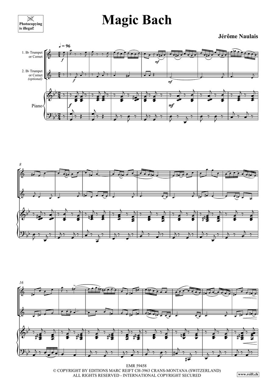 Magic Bach Magic Bach Trumpet Duet scores gallery preview page 4