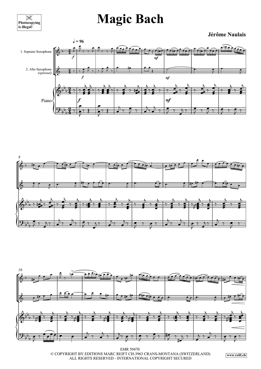 Magic Bach Magic Bach Soprano Saxophone scores gallery preview page 4