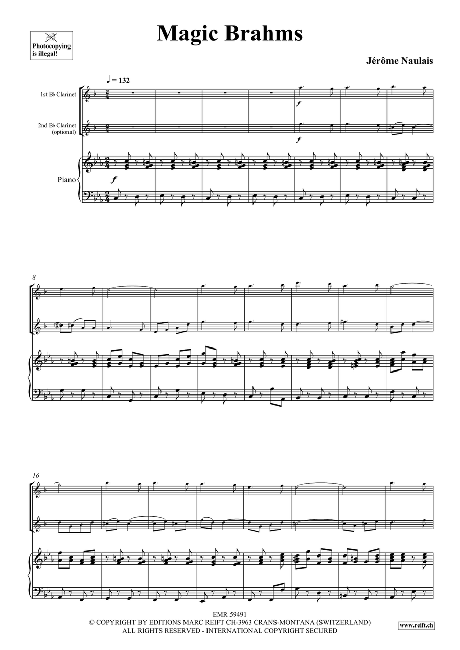 Magic Brahms Magic Brahms Clarinet Duet scores gallery preview page 4