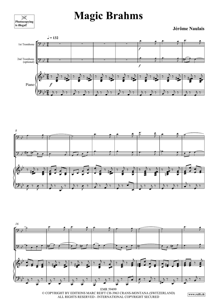 Magic Brahms Magic Brahms Trombone Duet scores gallery preview page 4